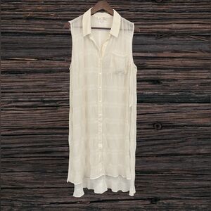 Mystree Cream Sleeveless Mini Dress